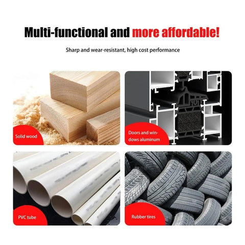 Variety of materials: solid wood, aluminum doors and windows, PVC tubes, rubber tires for Carbide Multitool Saw Disc 105mm to 125mm