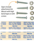 Attachment kit for First Aid Projecting Sign 5 By 6 Inch Acrylic Emergency Sign with screws and mounting tape