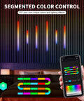12PCS RGB+IC Led Recessed Lighting Kit Wall Panel Lights with smart color control displayed in a stylish bedroom setting.