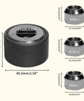 Beast Pro Wheel Stud Installer Tool Kit For Cars And Light Trucks with M12x1.25, M12x1.5, M14x1.5 studs, silver tone, measurements