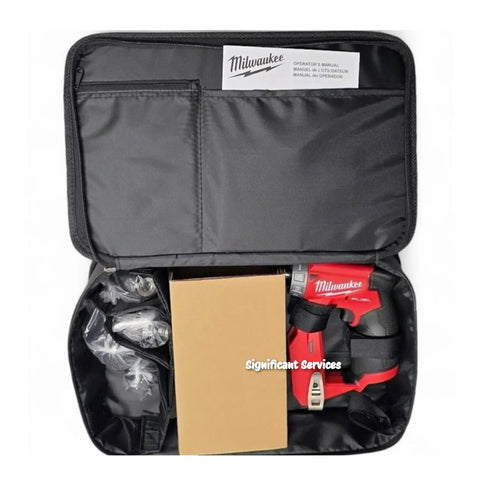 Bare Tool Drill Driver With Right Angle Attachment 4 In 1 Solutions Up To 300 Inch Pounds Of Torque in a black carrying case