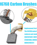 No Sweat Carbon Motor Brushes Straight Up Replacement Kit For Ridgid And Craftsman Table And Miter Saw Replaces 816768 close-up of carbon brush detail.
