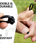 50 Foot Flexible PVC Distribution Tubing For Irrigation Drip System One Quarter Inch Drip Line shown being bent and held.
