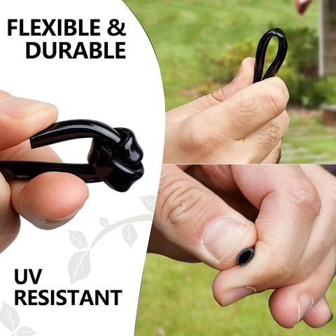 50 Foot Flexible PVC Distribution Tubing For Irrigation Drip System One Quarter Inch Drip Line shown being bent and held.
