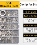 Top Shelf Heavy Duty Stainless Steel Circlip Pliers And Snap Ring Tool Kit with 304 stainless steel retaining circlips.