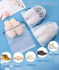 Clear Waterproof Travel Shoe Bags For Packing Large 15.7 By 11.8 Inch Size Portable Shoe Organizer with slippers inside