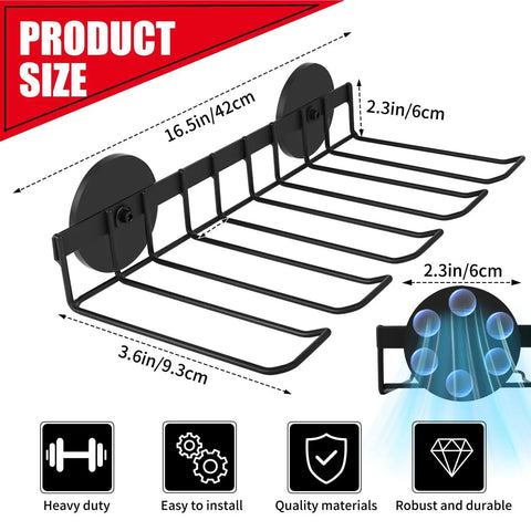 Heavy Duty Magnetic Power Tool Organizer And Drill Holder Wall Mount For Cordless Tools 50 Lb Garage Storage Rack displayed