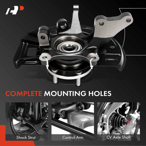 Beefed Up Front Left Steering Knuckle And Wheel Bearing Hub Assembly For Hyundai Santa Fe 2001 2004 With Dust Shield 16 Inch