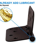 Top Notch 12 Pack Matte Black Door Hinges With Slick 5/8 Radius Corners And Smooth Full Swing Design showing lubricated hinge for no squeak.