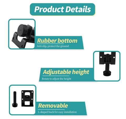 Product details of Heavy Duty Leveling Feet 4 Piece Adjustable Furniture Leg Levelers for Tables Cabinets and Workbenches 1 Inch Height