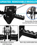 Close-up of Backyard Zip Line Kit For Kids And Adults Up To 450 Lbs 150 Ft Outdoor Zipline With Rustproof Cable Removable Trolley.