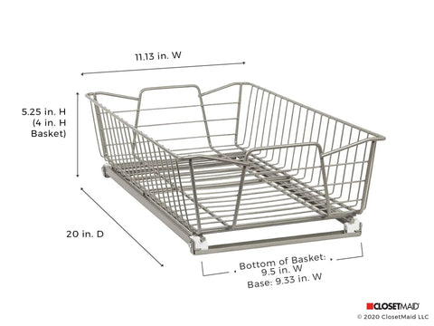 11 Inch Heavy Duty Slide Out Cabinet Organizer With Pull Out Pantry Shelf Drawer For Kitchen Bathroom And Laundry Room Nickel Smooth Glide Game Changer