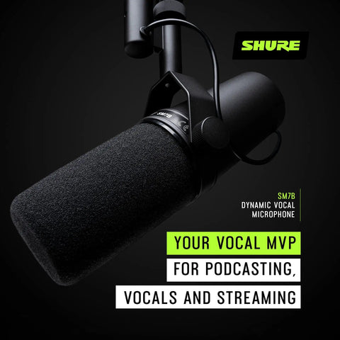 SM7B Dynamic Studio Microphone For Podcasters Streamers And Vocal Pros With Wide Frequency Range Smooth Warm Tone Cardioid Pickup XLR