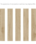 Self Adhesive Luxury Vinyl Floor Tiles 6x36 Inch Planks With Deep Wood Grain 36 Pack Covering 54 Sq Ft Waterproof DIY Flooring