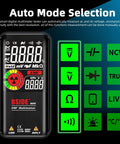 Rechargeable Multimeter And Voltage Tester Kit With Color LCD EMF Detector And EBTN Display Handy Slick Black Model S20