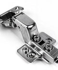 Inset Soft Close Frameless Cabinet Hinges for Kitchen, 110 Degree Opening, 6-Way 3-Cam Adjustable Concealed Hinges, metal view
