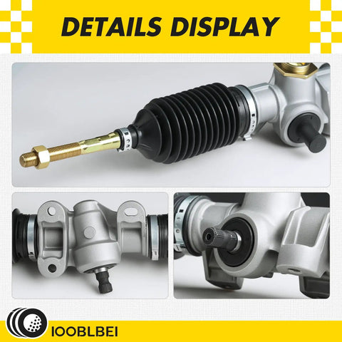 Detailed view of Club Car Precedent Steering Gear Box Assembly Rack Replacement for Precedent Onward Tempo 2004 Up Gas and Electric Golf Carts OEM 102288601 103679701 Direct Fit.