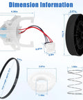 Must Have Complete Washer Repair Kit With Transmission Pulley And Nut, Washer Shift Actuator, Drive Belt, Clutch And Clutch Spring dimensions
