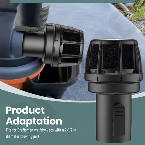 2-1/2 Inch Muffler Diffuser Wet Dry Vac Attachment For Noise Reduction, Industrial-Grade Shop Vacuum Accessory Compatible With Craftsman And Ridgid Models, Reduces Exhaust Noise And Improves Suction