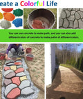 Oversized Reusable Concrete Path Molds For DIY Garden Walkways And Pavers creating colorful garden paths