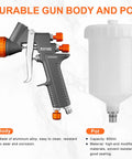 Kickstart Your Garage Refresh With This Top Shelf HVLP Spray Paint Gun Kit featuring aluminum body and 600ml gravity feed pot.