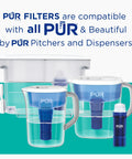 PUR Plus water filter replacement set for pitchers and dispensers, blue, 3-count (PPF951K3)