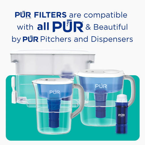 PUR Plus water filter replacement set for pitchers and dispensers, blue, 3-count (PPF951K3)