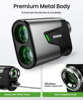 Golf Range Finder With Slope 1200 Yards Laser Distance Meter Pin Lock Vibration 7x Magnification Rechargeable metal body