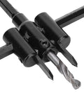 Adjustable Hole Cutter Saw Kit With Alloy Steel Beam And Scale Marks, Includes Hex Wrench For Precise 30 To 300mm Cuts In Wood Or Metal, Atotal Must Have Tool For Pros, adjustable hole cutter with alloy steel beam and centered drill bit