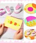Dope 6 Piece Circle Punch Set For Scrapbooking And Crafts, Includes 0.3, 0.6, 1, 1.5, 2, 3 Inch Hole Punches With 10 Colorful Sticker Papers