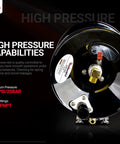 Close-up image of Retractable Air Hose Reel With Hand Crank Built Tough Three Eighths Inch By Fifty Feet 300 PSI 20 Bar Heavy Duty