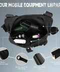 Outdoor Chest Bag For Men Concealed Vest Holster Fits Most Pistols Adjustable Anti Theft EDC Pack interior storage view