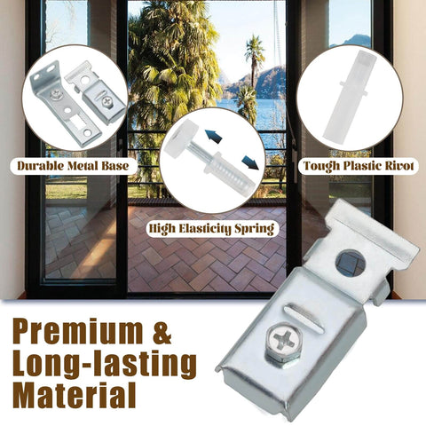 2 Pack Bifold Door Hardware Repair Kit For Folding Pocket Doors And Barn Doors Includes Top Pivots Bottom Pivots Seven Eighths Inch Guide Wheels Brackets Screws And All Hardware To Repair Doors Up To Fifty Pounds with metal base and plastic pivot