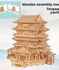 Yellow Crane Tower 3D Wooden Puzzle Kit For Adults And Teens Dope Mortise And Tenon Building Model DIY Educational Toy Gift Box