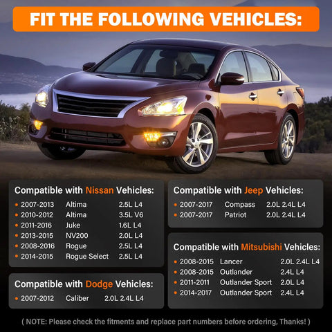 List of compatible vehicles for CVT Transmission Filter Kit With Oil Cooler Filter And Pan Gasket Direct Fit Easy Install