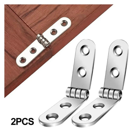 180 Degree Folding Flap Concealed Cabinet Hinges Set, 2 Pack, Heavy Duty, shown installed on wooden cabinet door