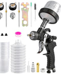 Mini Hvlp Spray Gun With Dual Nozzles And Disposable Paint Cups Top Shelf Automotive Touch Up Sprayer with nozzles and accessories.