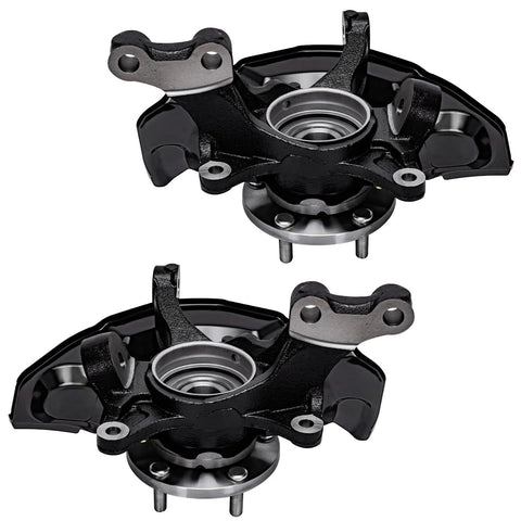 Front Steering Knuckles Kit With Wheel Hub Bearings And Front Struts With Coil Springs For Toyota Camry 2007 2008 2009 2.4L Replacement Ready To Install