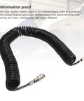 Tough As Nails 12 Meter Rubber And Steel Air Hose for Air Compressors, kink resistant design, deformation proof, lightweight coiled tubing.