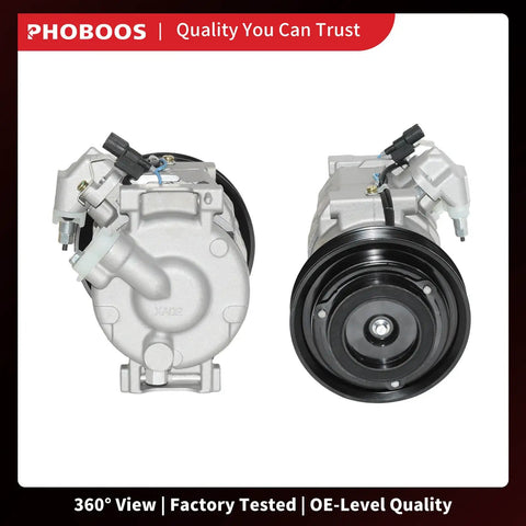 Heavy Duty AC Compressor With Clutch Swap For Acura MDX And Honda Odyssey Pilot 360-degree view of factory-tested unit.