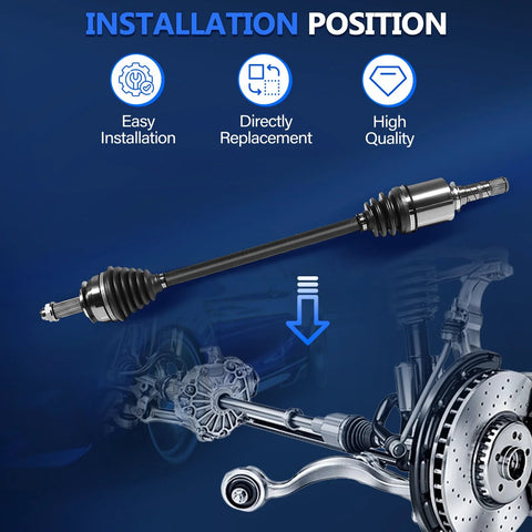 Front Pair All Wheel Drive CV Axles For Subaru Forester 2009 To 2013 Front Left And Right Sides No Hassle Drop In Replacement installation view