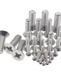 Solid Boss Level Hardware Must Have 185 Piece Phillips Flat Head Countersunk Screws 14 Size UNC Imperial 304 Stainless Steel Machine Bolt Assortment Kit