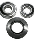 No Nonsense Heavy Duty Front Load Washer Bearing And Seal Kit Featuring Pre Lubricated Double Sealed Steel Components For Smooth Quiet Operation and Effortless Home Repair, three steel bearings.