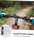 Bombproof Mechanical Disc Brake Rotor Kit For Mountain Bike Featuring Front And Rear 160 Mm Silver Rotors on mountain bike handlebars.