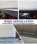 All Weather Garage Door Seal Kit With Aluminum Track Retainer, 16.5 Ft Bottom Weather Stripping for 8 to 16 Ft Doors, installed view.