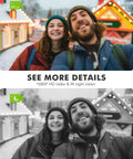 Two people smiling outdoors in front of festive lights, showcasing Wireless Doorbell Camera With Chime No Monthly Fees And 1080HD Video