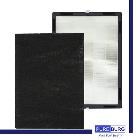 Replacement H13 True HEPA Filter Set With Four Activated Carbon Pre Filters for LivePure LP350 series air purifiers.