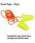 E A Rsoft FX 312-1260 Disposable Foam Ear Plugs, 200 Pairs Per Box, Corded, NRR 33 Noise Reduction