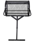 Front view of 24 Inch Peat Moss Spreader With Steel Mesh Roller And T Shape Handle Heavy Duty Lawn And Garden Care Tool