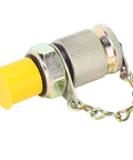 Strong Hydraulic Test Adapter Tool For High Pressure Monitoring Sampling Where You Need Zero Leak Free During Work With M14 And M16 Specs Fit For Shop Pros Who Want Quick Fixes And Solid Jobs Anytime They Hit the Line, yellow-capped steel adapter